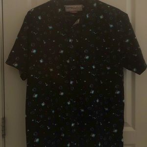 80s inspired empyre surplus button up